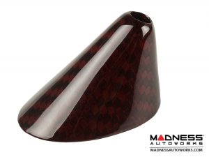 FIAT 500 Antenna Base Cover - Carbon Fiber - EU Model - Red Candy
